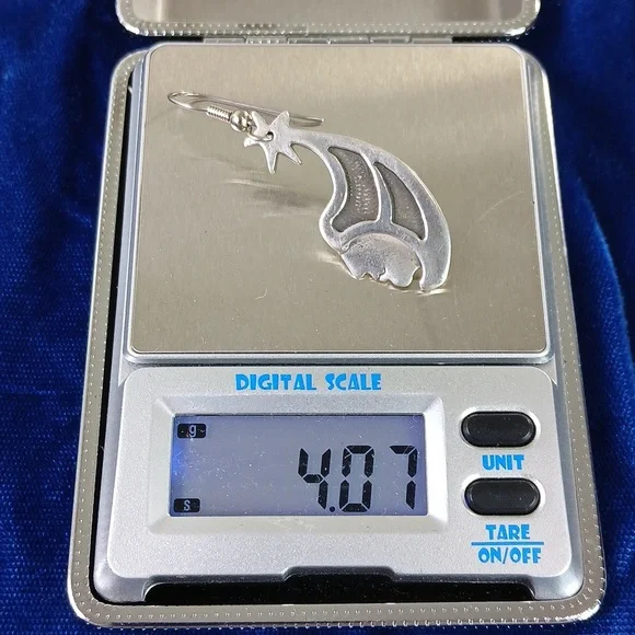 Wind Star Sterling Silver Dangle Earrings Hook Style - Picture 8 of 12